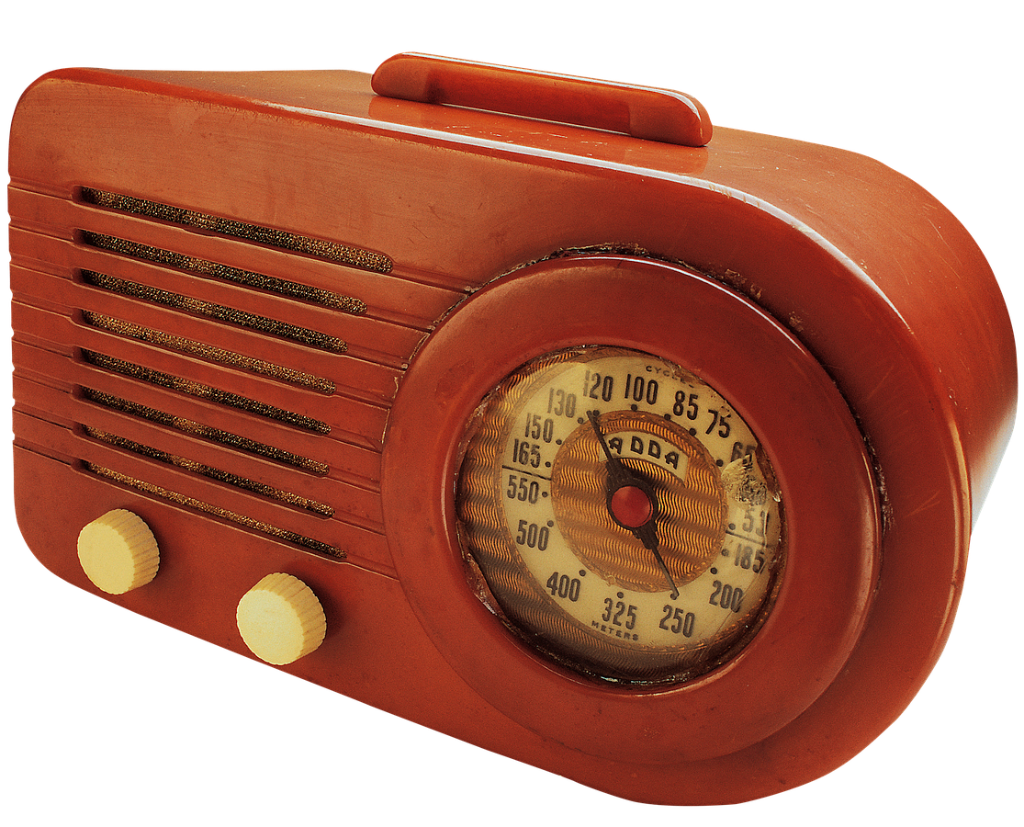 A brown 1930s Radio